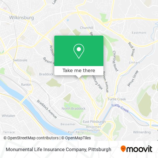 Mapa de Monumental Life Insurance Company