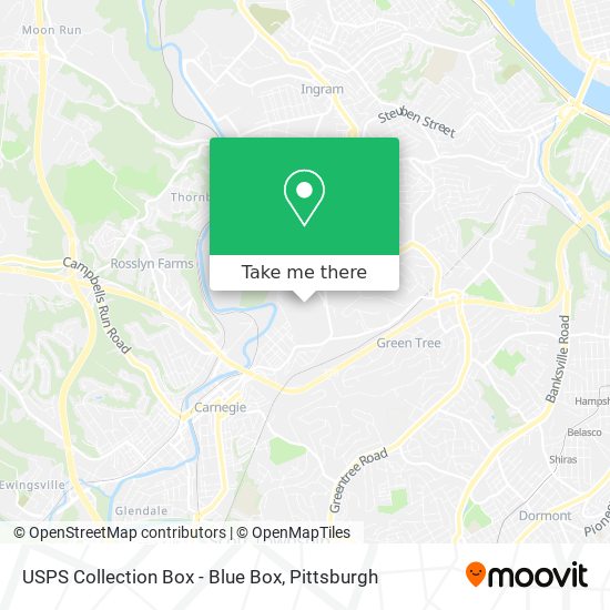 Mapa de USPS Collection Box - Blue Box