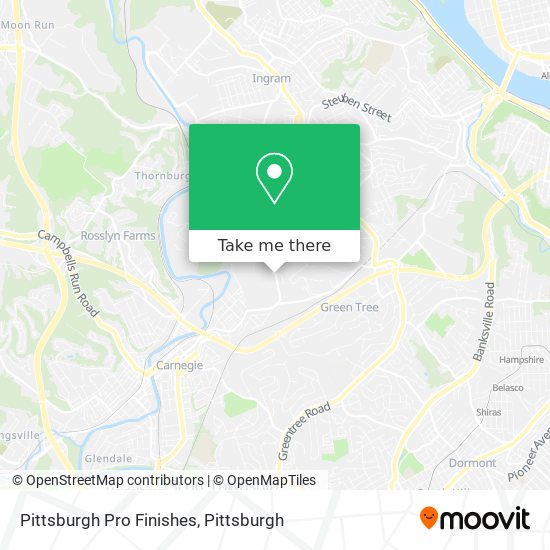 Pittsburgh Pro Finishes map