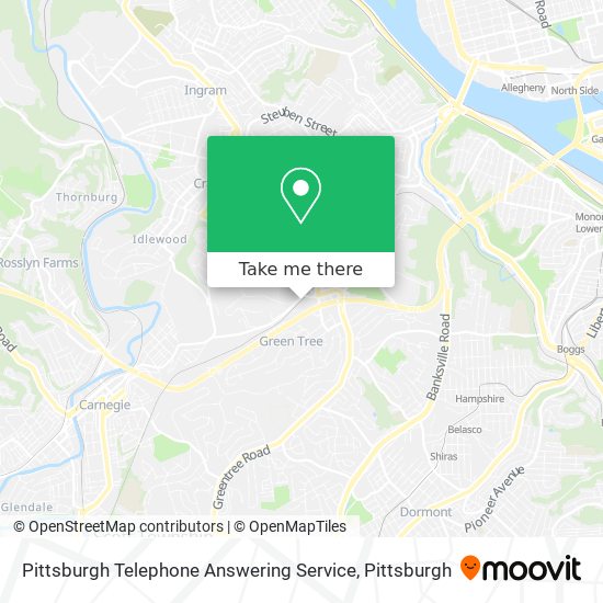 Pittsburgh Telephone Answering Service map