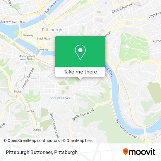 Pittsburgh Buttoneer map