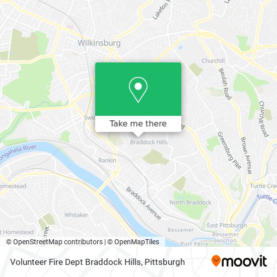 Volunteer Fire Dept Braddock Hills map