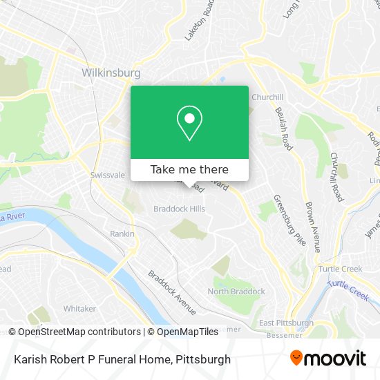 Mapa de Karish Robert P Funeral Home