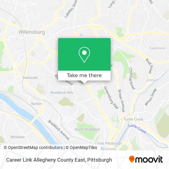 Mapa de Career Link Allegheny County East