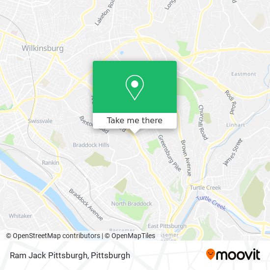 Ram Jack Pittsburgh map