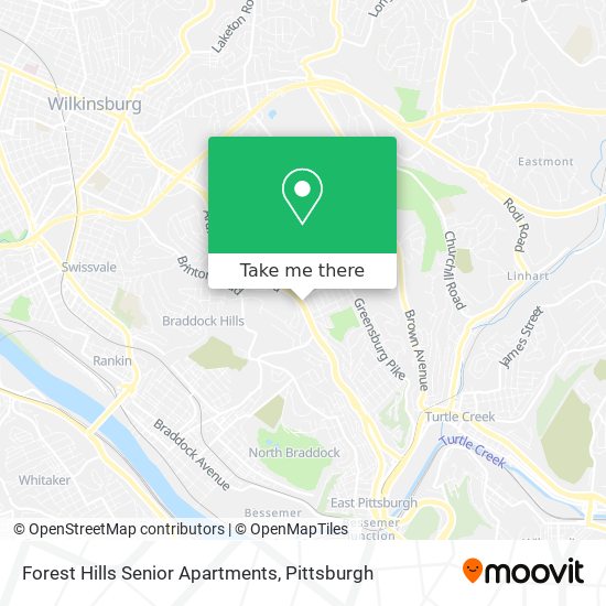 Mapa de Forest Hills Senior Apartments