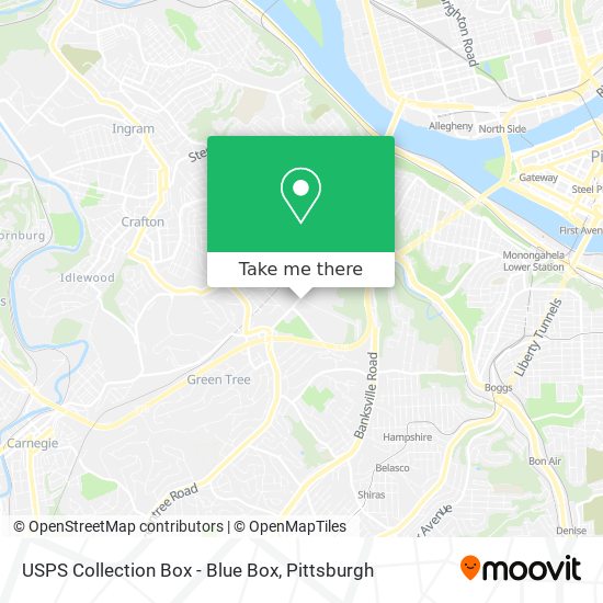 USPS Collection Box - Blue Box map