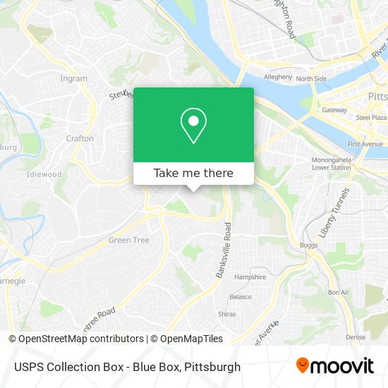 USPS Collection Box - Blue Box map