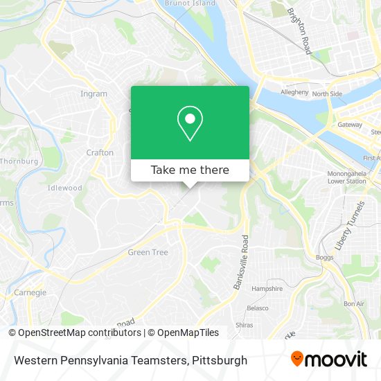 Western Pennsylvania Teamsters map