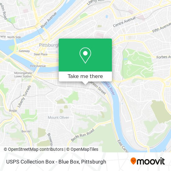 Mapa de USPS Collection Box - Blue Box