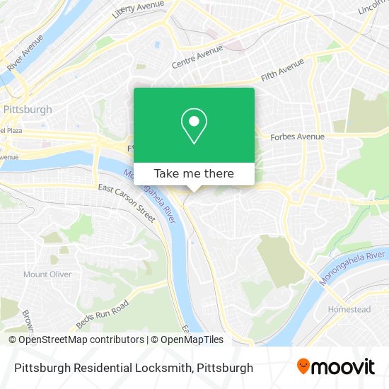 Mapa de Pittsburgh Residential Locksmith