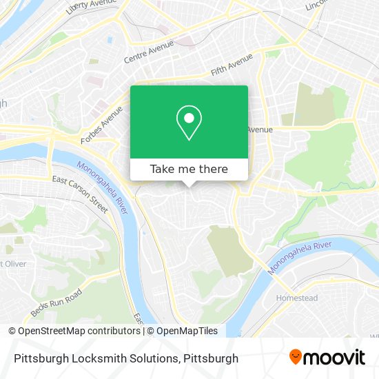 Mapa de Pittsburgh Locksmith Solutions