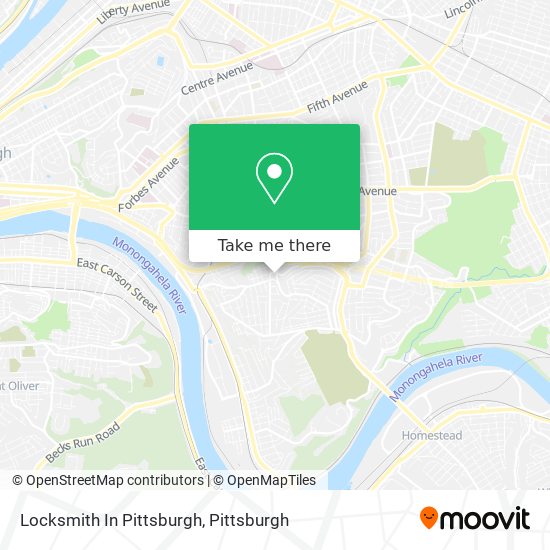 Mapa de Locksmith In Pittsburgh