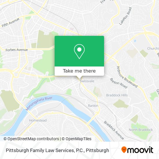 Mapa de Pittsburgh Family Law Services, P.C.