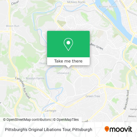 Mapa de Pittsburgh's Original Libations Tour