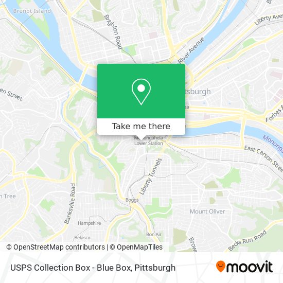 USPS Collection Box - Blue Box map