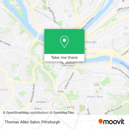 Thomas Allen Salon map