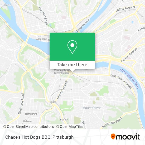 Chace's Hot Dogs BBQ map