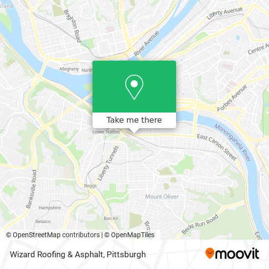 Wizard Roofing & Asphalt map