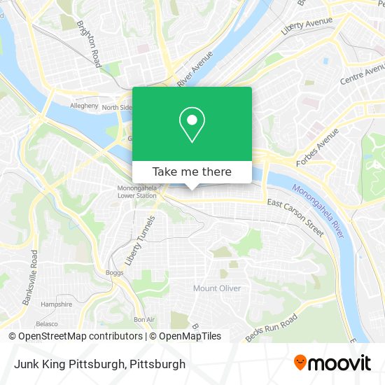 Mapa de Junk King Pittsburgh