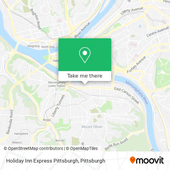 Holiday Inn Express Pittsburgh map