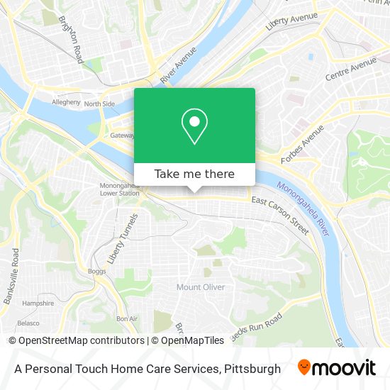 A Personal Touch Home Care Services map