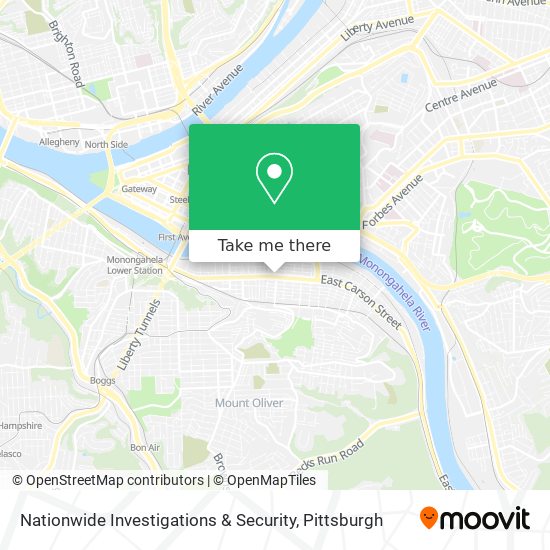 Mapa de Nationwide Investigations & Security