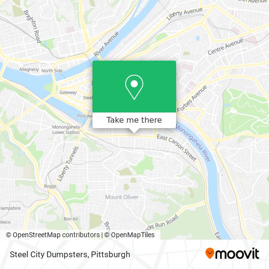 Steel City Dumpsters map