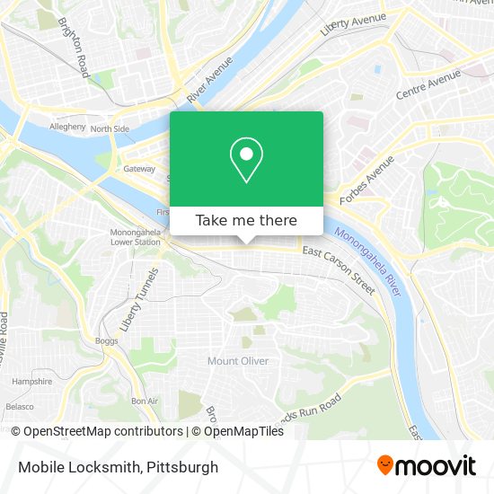 Mapa de Mobile Locksmith