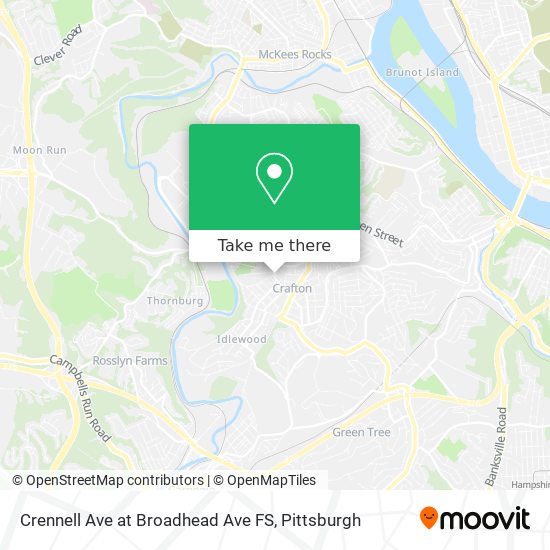 Mapa de Crennell Ave at Broadhead Ave FS