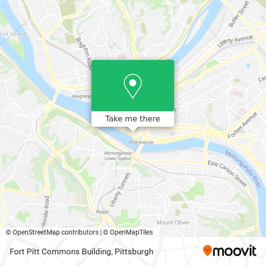 Mapa de Fort Pitt Commons Building
