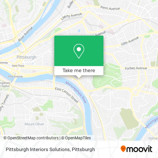 Pittsburgh Interiors Solutions map