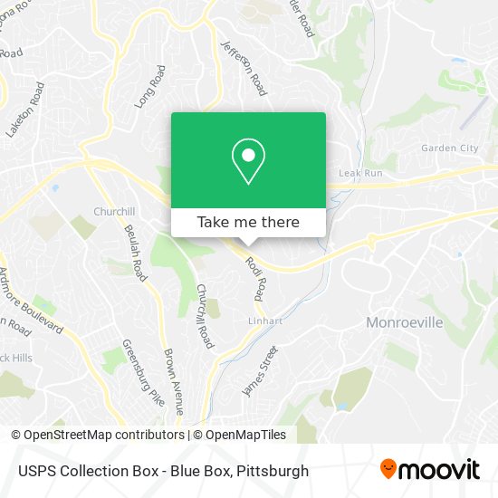 USPS Collection Box - Blue Box map