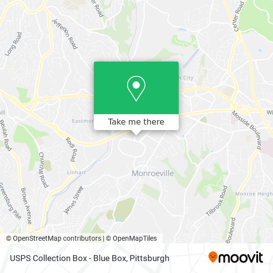 USPS Collection Box - Blue Box map