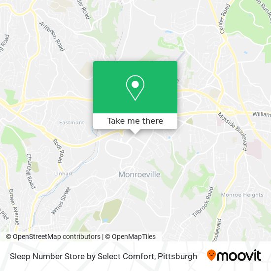 Sleep Number Store by Select Comfort map