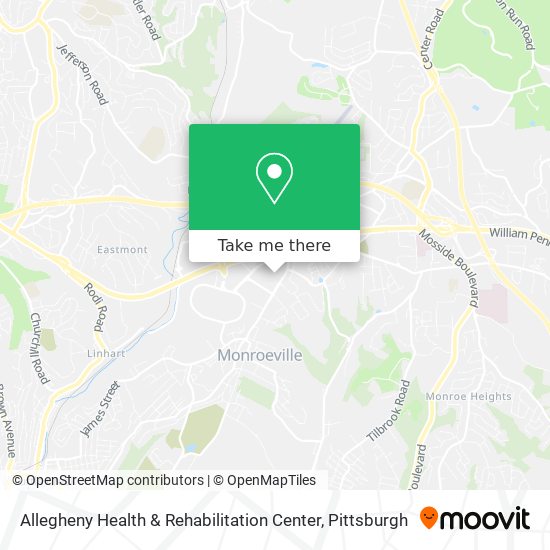 Allegheny Health & Rehabilitation Center map