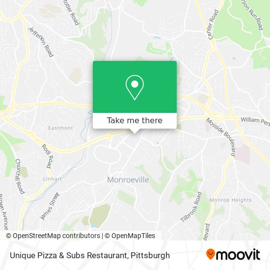 Mapa de Unique Pizza & Subs Restaurant