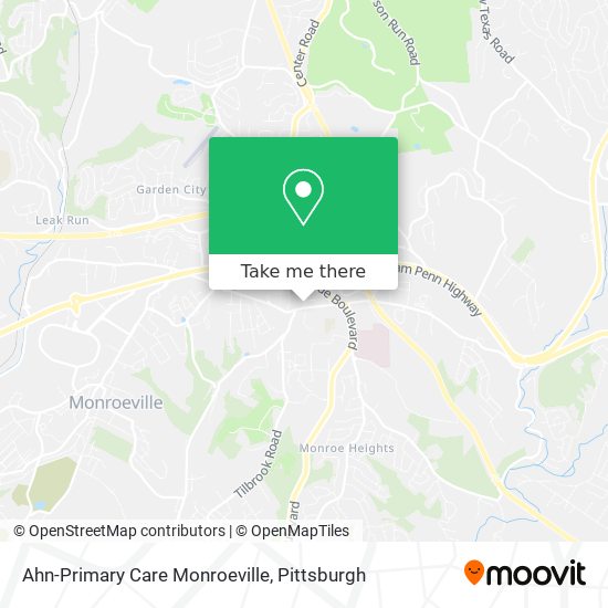 Mapa de Ahn-Primary Care Monroeville