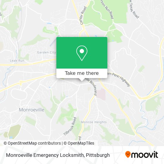 Mapa de Monroeville Emergency Locksmith