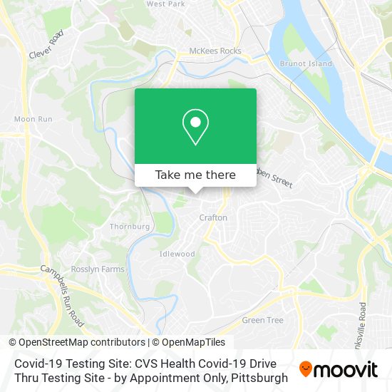 Covid-19 Testing Site: CVS Health Covid-19 Drive Thru Testing Site - by Appointment Only map