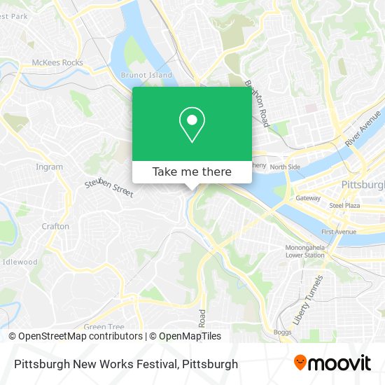 Pittsburgh New Works Festival map