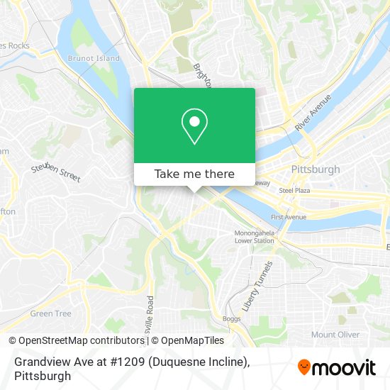 Mapa de Grandview Ave at #1209 (Duquesne Incline)