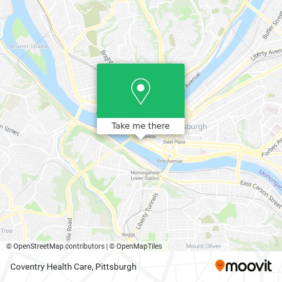 Coventry Health Care map