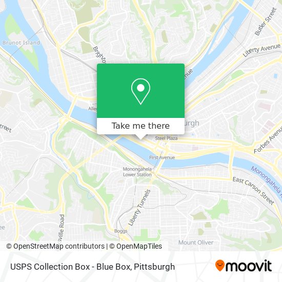 Mapa de USPS Collection Box - Blue Box