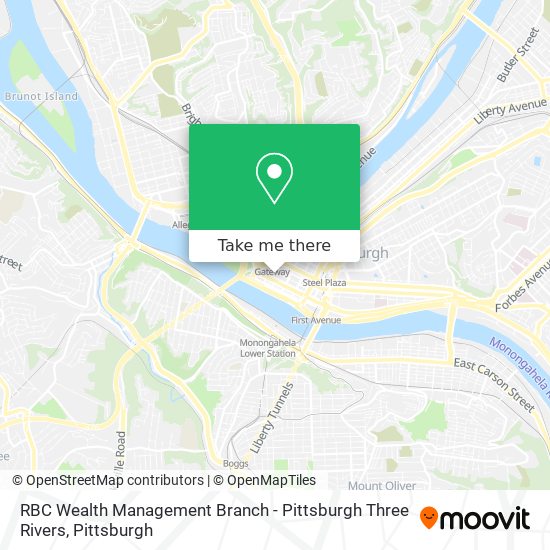 Mapa de RBC Wealth Management Branch - Pittsburgh Three Rivers