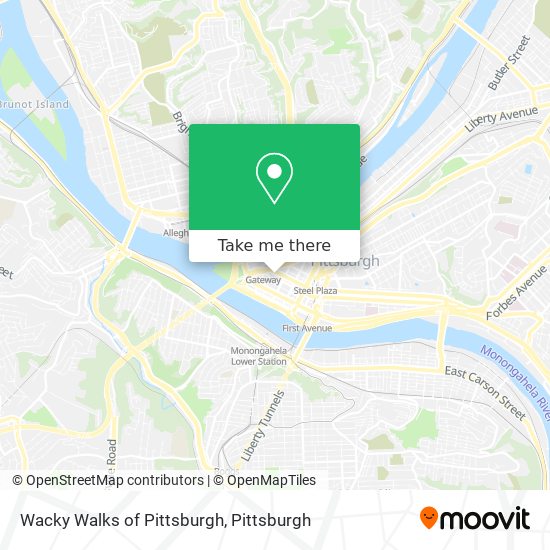 Mapa de Wacky Walks of Pittsburgh