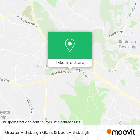 Greater Pittsburgh Glass & Door map