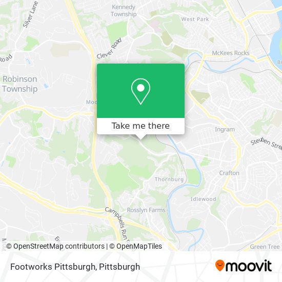 Mapa de Footworks Pittsburgh