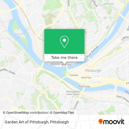 Garden Art of Pittsburgh map