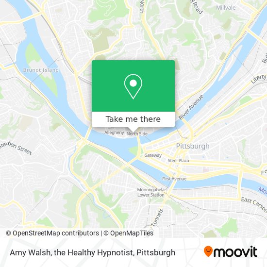Amy Walsh, the Healthy Hypnotist map